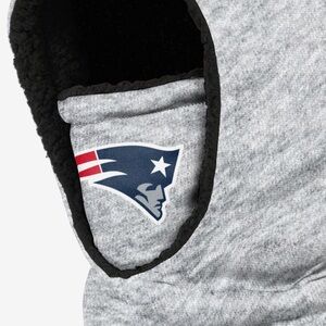 New England Patriots Heather Grey Big Logo Hooded Gaiter
